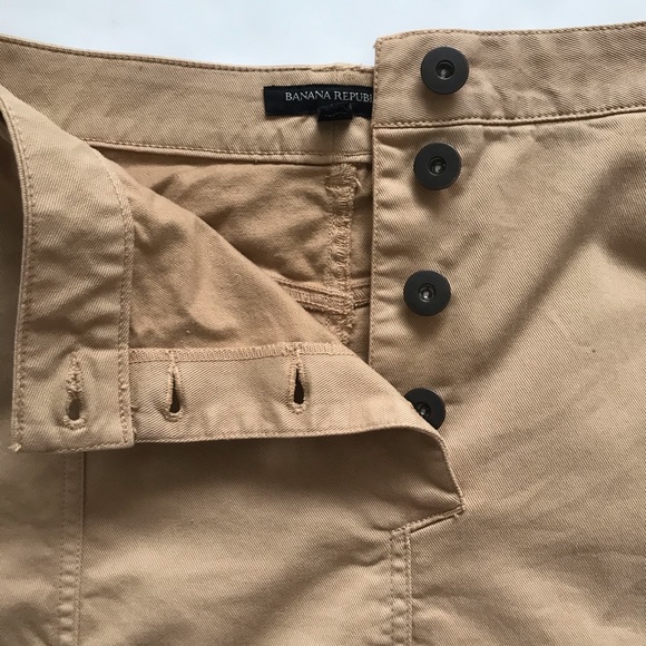 Banana Republic Factory Tan Cotton Blend Mini Skirt Size 8 - Picture 8 of 9